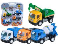 Színes műanyag építőipari munkagépek 4 darabos szett  / A